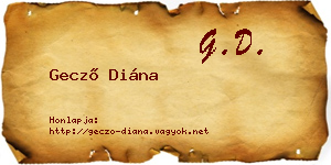 Gecző Diána névjegykártya
